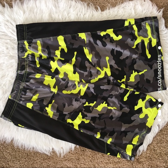 Russell Athletic Other - Russel Boys Yellow & Black Camo Basketball Shorts